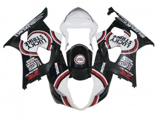 Acquista Carena Moto Suzuki GSXR 1000 2003-2004 - Bianco Nero Rosso Lucky Strike