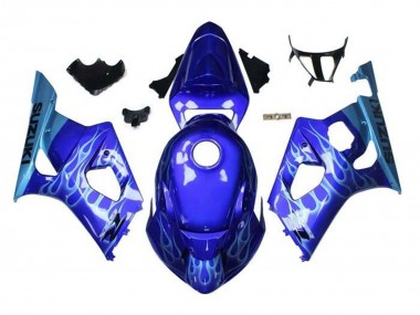 Acquista Carena Moto Suzuki GSXR 1000 2003-2004 - Blu Azzurro Chiaro Bianco Fiamma