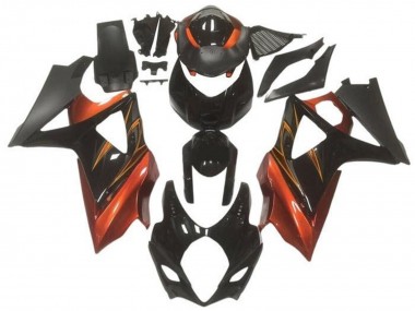 Acquista Carena Moto Suzuki GSXR 1000 2005-2006 - Nero Lucido Nero Opaco Arancia