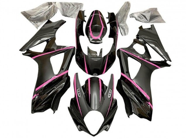 Acquista Carena Moto Suzuki GSXR 1000 2005-2006 - Nero Lucido Nero Opaco Rosa