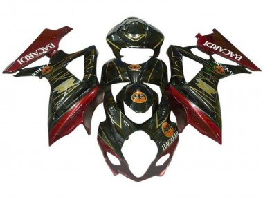 Acquista Carena Moto Suzuki GSXR 1000 2005-2006 - Nero Rosso Oro BACARDI