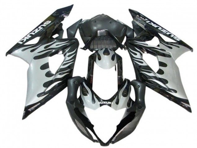 Acquista Carena Moto Suzuki GSXR 1000 2005-2006 - Nero Bianco Fiamma