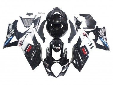 Acquista Carena Moto Suzuki GSXR 1000 2005-2006 - Nero Lucido Bianco West