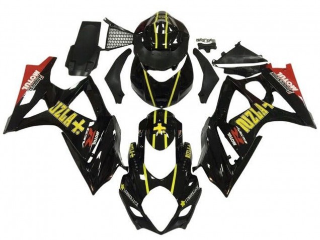 Acquista Carena Moto Suzuki GSXR 1000 2005-2006 - Nero Oro Rizla Rosso