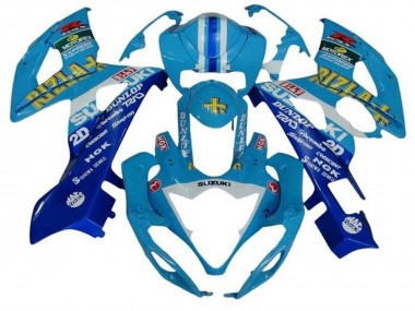 Acquista Carena Moto Suzuki GSXR 1000 2005-2006 - Blu Bianco Banda Rizla