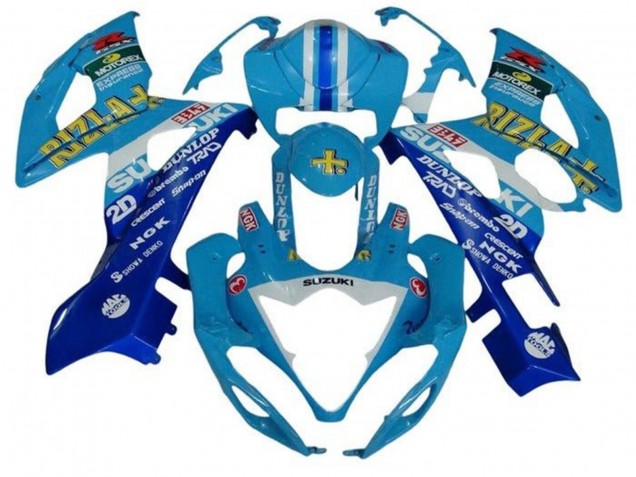 Acquista Carena Moto Suzuki GSXR 1000 2005-2006 - Blu Bianco Banda Rizla