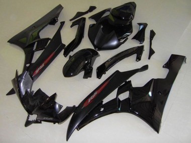 Acquista Carena Moto Yamaha YZF R6 2006-2007 - Nero Lucido Nero Opaco Rosso OEM Stile