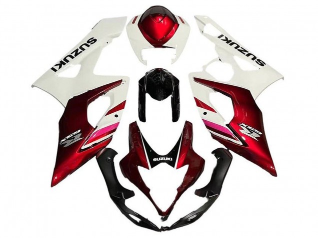 Acquista Carena Moto Suzuki GSXR 1000 2005-2006 - Bianco Caramella Rosso Nero