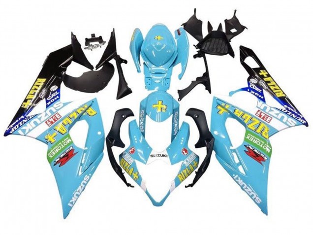 Acquista Carena Moto Suzuki GSXR 1000 2005-2006 - Azzurro Chiaro Verde Nero Giallo Rizla