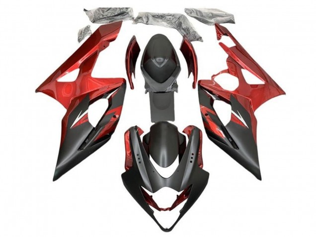 Acquista Carena Moto Suzuki GSXR 1000 2005-2006 - Caramella Rosso Nero Opaco