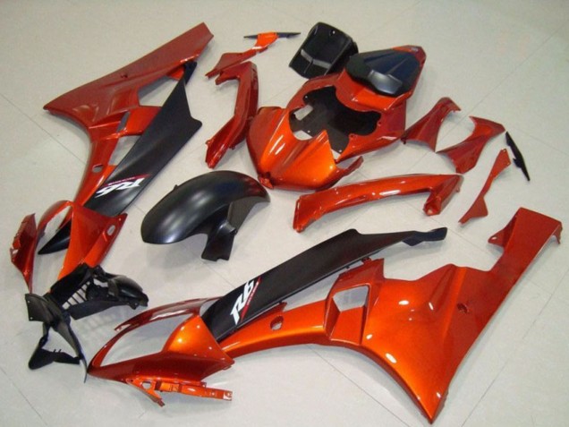 Acquista Kit Carena Moto Yamaha YZF R6 2006-2007 - Arancia Nero Opaco