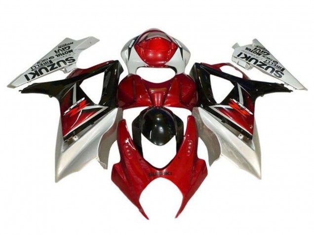 Acquista Carena Moto Suzuki GSXR 1000 2005-2006 - Argento Rosso Nero