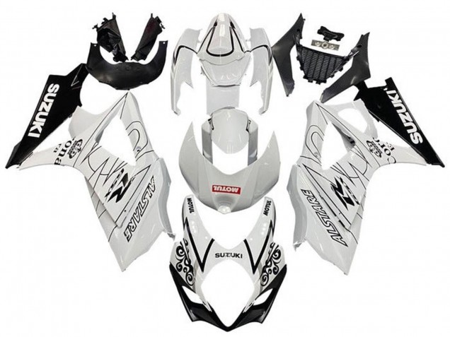 Acquista Carena Moto Suzuki GSXR 1000 2005-2006 - Bianco Nero Corona Motul