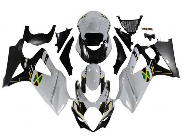 Acquista Carena Moto Suzuki GSXR 1000 2005-2006 - Bianco Nero Giallo Jamaica