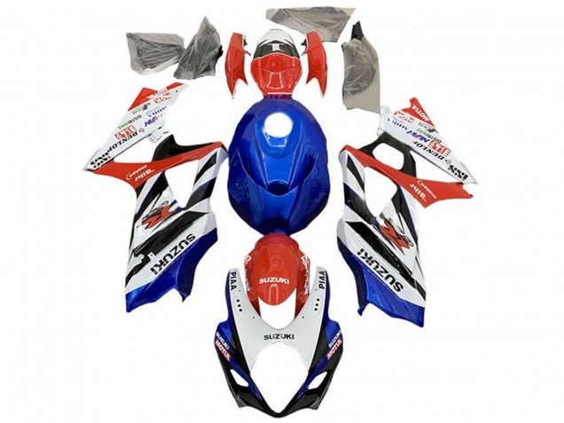 Acquista Carena Moto Suzuki GSXR 1000 2005-2006 - Bianco Rosso Blu Nero Banda