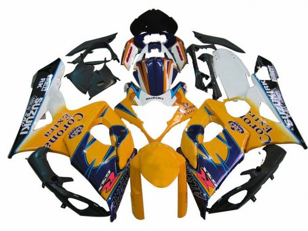 Acquista Carena Moto Suzuki GSXR 1000 2005-2006 - Bianco Giallo Blu Nero Corona