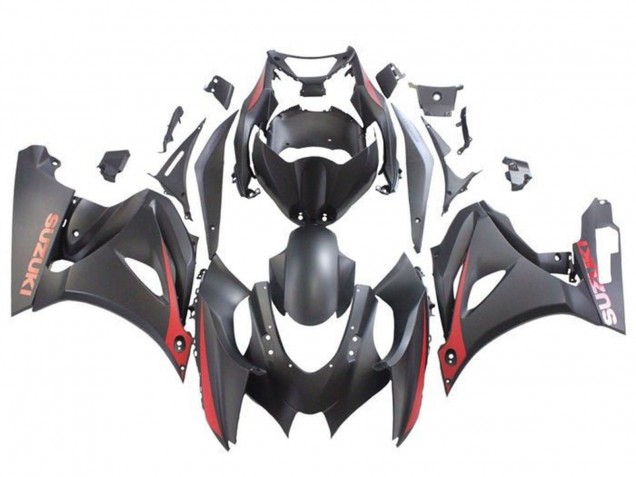 Acquista Carena Moto Suzuki GSXR1000 2017-2024 - Nero Opaco Rosso Opaco