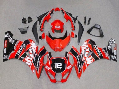 Acquista Carena Moto Suzuki GSXR1000 2017-2024 - Rosso Bianco Nero Motul 12