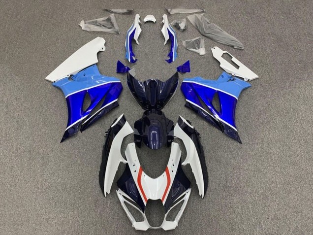 Acquista Carena Moto Suzuki GSXR1000 2017-2024 - Bianco Triple Blu Rosso