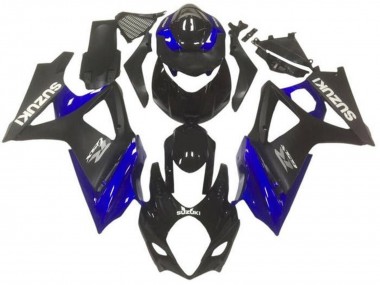 Acquista Carena Moto Suzuki GSXR 1000 2007-2008 - Nero Lucido Nero Opaco Blu Grigio