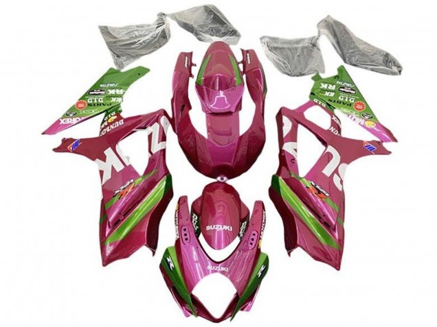 Acquista Carena Moto Suzuki GSXR 1000 2007-2008 - Rosa Verde Bianco