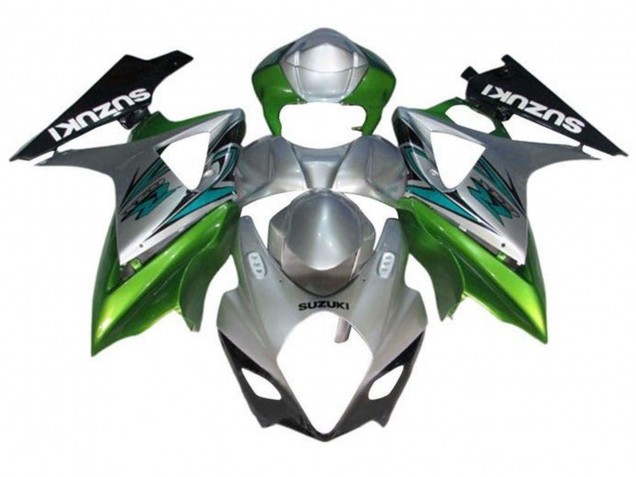 Acquista Carena Moto Suzuki GSXR 1000 2007-2008 - Argento Verde Nero