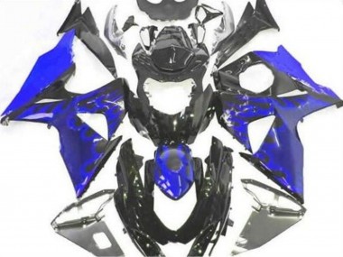 Acquista Carena Moto Suzuki GSXR 1000 2009-2016 - Nero Lucido Blu Fiamma