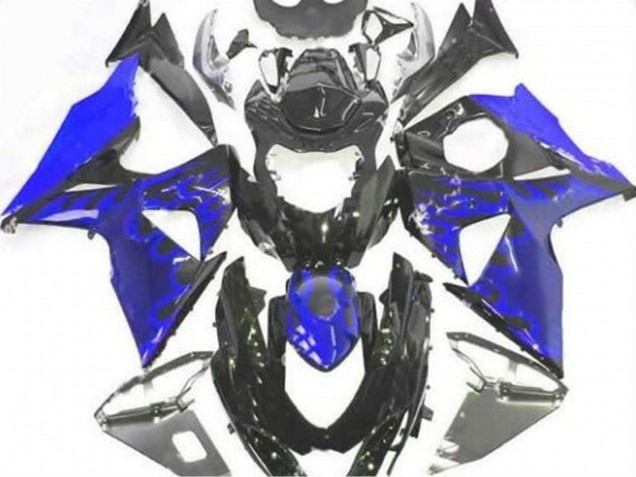 Acquista Carena Moto Suzuki GSXR 1000 2009-2016 - Nero Lucido Blu Fiamma
