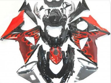 Acquista Carena Moto Suzuki GSXR 1000 2009-2016 - Nero Lucido Rosso Fiamma
