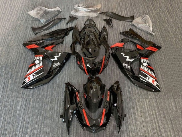 Acquista Carena Moto Suzuki GSXR 1000 2009-2016 - Nero Rosso Bianco Jaws Squalo
