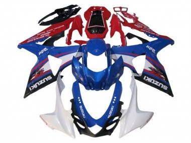Acquista Carena Moto Suzuki GSXR 1000 2009-2016 - Blu Bianco Rosso Nero Banda