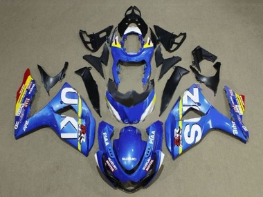 Acquista Carena Moto Suzuki GSXR 1000 2009-2016 - Blu Bianco Giallo Banda