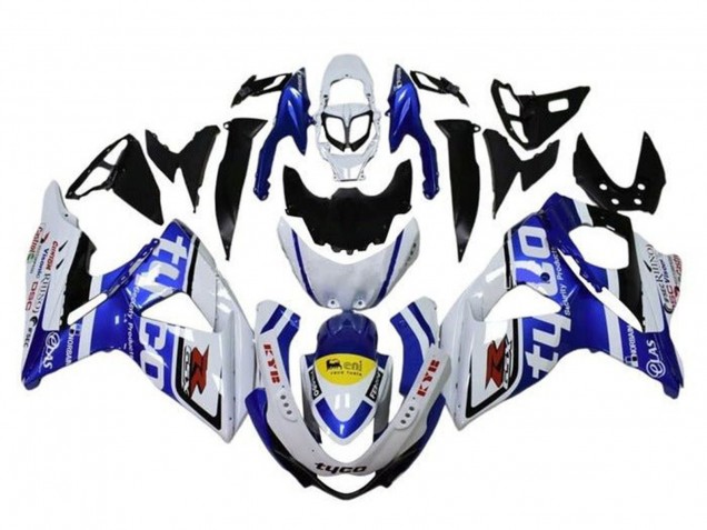 Acquista Carena Moto Suzuki GSXR 1000 2009-2016 - Bianco Blu Giallo Nero Tyco