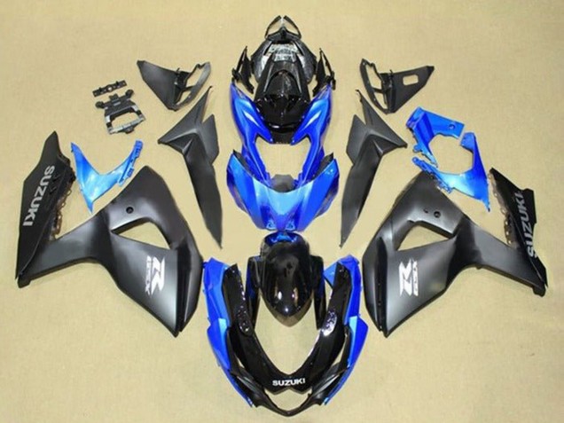Acquista Carena Moto Suzuki GSXR 1000 2009-2016 - Nero Opaco Blu Nero Lucido Grigio