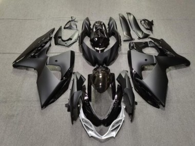 Acquista Carena Moto Suzuki GSXR 1000 2009-2016 - Nero Opaco Nero Lucido Argento