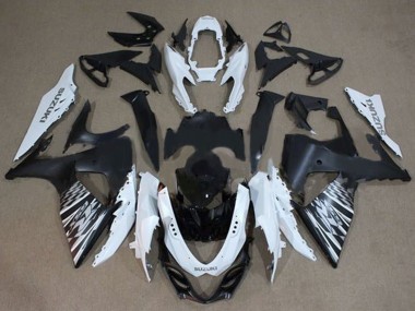 Acquista Carena Moto Suzuki GSXR 1000 2009-2016 - Bianco Nero Argento Checker