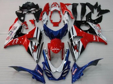 Acquista Carena Moto Suzuki GSXR 1000 2009-2016 - Bianco Rosso Blu Nero Banda