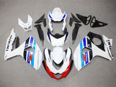 Acquista Carena Moto Suzuki GSXR 1000 2009-2016 - Bianco Blu Rosso Nero Banda