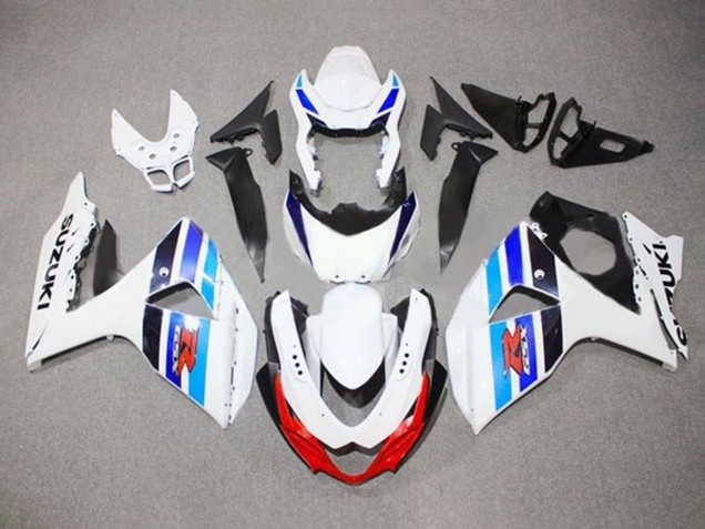 Acquista Carena Moto Suzuki GSXR 1000 2009-2016 - Bianco Blu Rosso Nero Banda