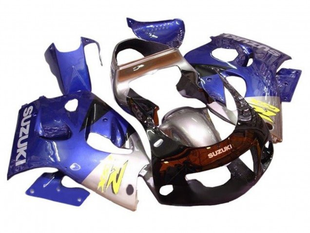 Acquista Carena Moto Suzuki GSXR 600 / GSXR 750 1996-2000 - Blu Argento Nero
