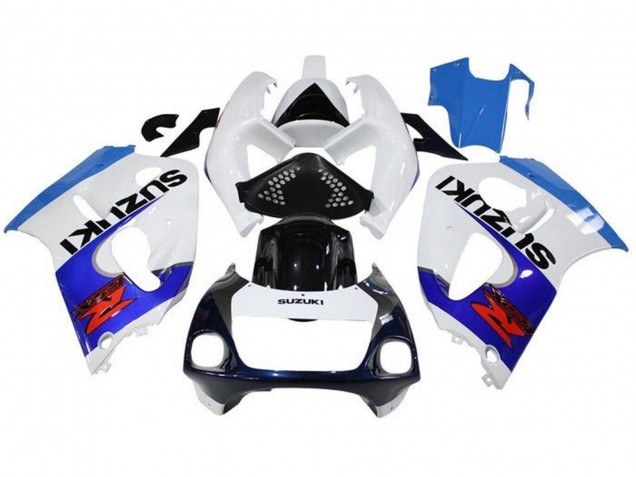 Acquista Carena Moto Suzuki GSXR 600 / GSXR 750 1996-2000 - Bianco Triple Blu Nero Rosso