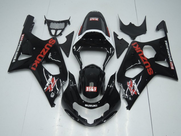 Acquista Carena Moto Suzuki GSXR 600 / GSXR 750 2001-2003 - Nero Lucido Rosso Bianco Yoshimura