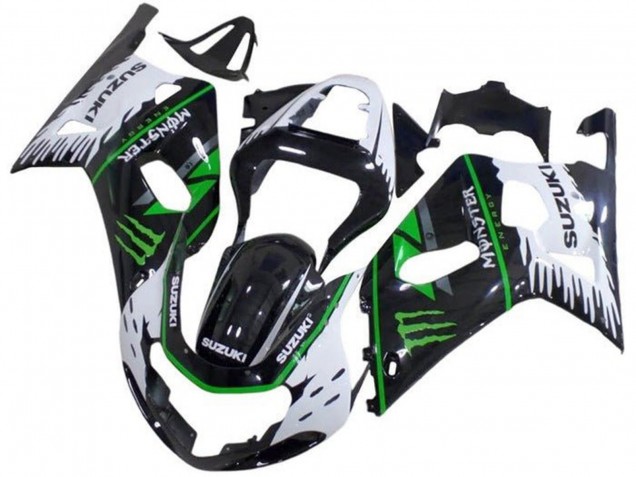 Acquista Carena Moto Suzuki GSXR 600 / GSXR 750 2001-2003 - Bianco Nero Verde Mostro