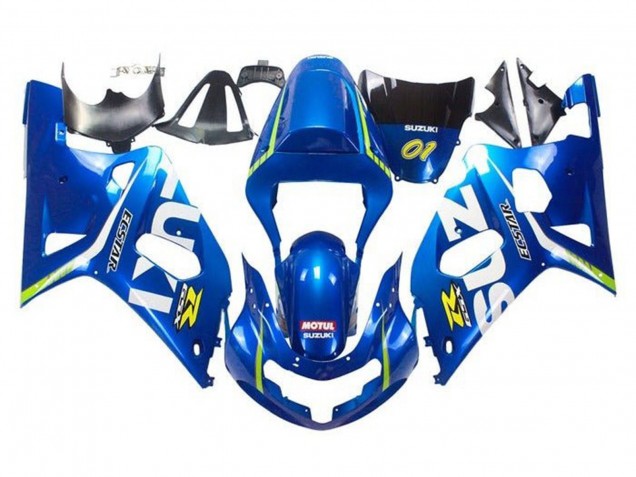 Acquista Carena Moto Suzuki GSXR 600 / GSXR 750 2001-2003 - Blu Giallo Verde Bianco