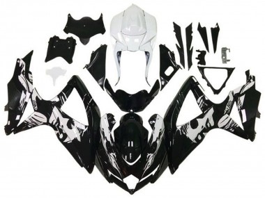 Acquista Carena Moto Suzuki GSXR 600 / GSXR 750 2008-2010 - Bianco Nero Lucido Leyla