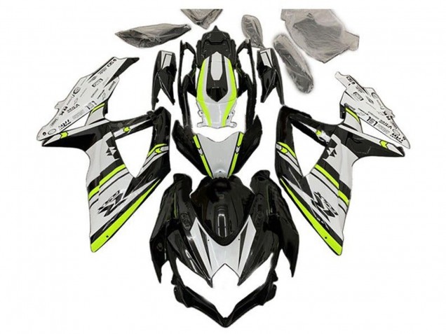 Acquista Carena Moto Suzuki GSXR 600 / GSXR 750 2008-2010 - Bianco Verde Nero Lucido