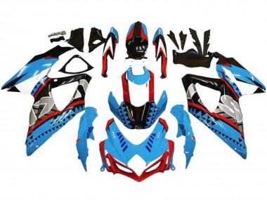 Acquista Carena Moto Suzuki GSXR 600 / GSXR 750 2008-2010 - Blu Rosso Nero Shape