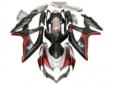 Acquista Carena Moto Suzuki GSXR 600 / GSXR 750 2008-2010 - Argento Rosso Nero Opaco