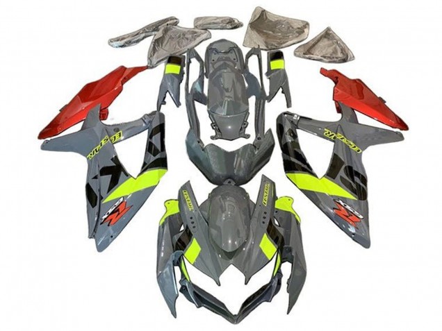Acquista Carena Moto Suzuki GSXR 600 / GSXR 750 2008-2010 - Nardo Grigio Neon Giallo Rosso Nero