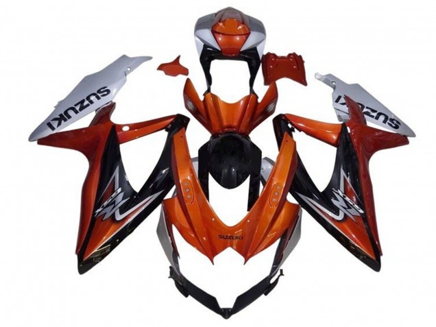 Acquista Carena Moto Suzuki GSXR 600 / GSXR 750 2008-2010 - Argento Arancia Nero Lucido